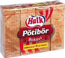 Halk Pötibör Sade Bisküvi 4x200 gr