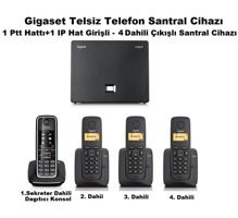 Gigaset AS690 IP 4 Ahize Ekranlı Kablosuz Telsiz Telefon
