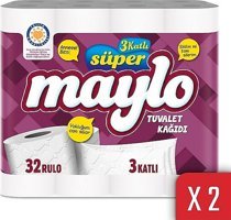 Maylo 3 Katlı 64'lü Rulo Tuvalet Kağıdı