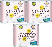 Maylo 3 Katlı Kokulu Renkli 3x32'li Rulo Tuvalet Kağıdı