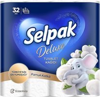 Selpak Deluxe 2 Katlı 32'li Rulo Tuvalet Kağıdı