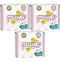 Maylo 3 Katlı Kokulu Renkli 96'lı Rulo Tuvalet Kağıdı