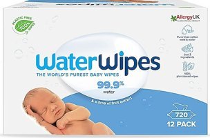 Water Wipes Yeni Biodegradable Original Baby Wipes 60 Yaprak 8'li Paket Islak Mendil