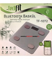 Techfit Yağ Ölçen Vücut Analizi Yapan Bluetoothlu Kas Ölçen Dijital Akıllı Tartı