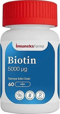 İmuneksfarma Biotin Aromasız Unisex Vitamin 60 Tablet
