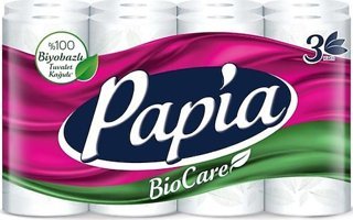 Papia Bio Care 3 Katlı 32'li Rulo Tuvalet Kağıdı
