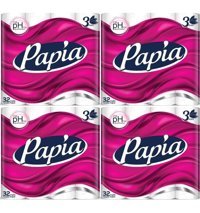Papia 3 Katlı 128'li Rulo Tuvalet Kağıdı