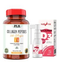 Flx Collagen Peptides Tip 1-3 D3 400 İU Yetişkin Vitamin 60 Adet 20 ml Tablet