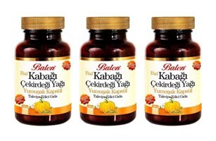 Balen Kabak Çekirdeği Kabak Çekirdeği Yağı Yetişkin Vitamin 3x100 Adet Kapsül