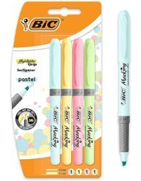 Bic Brite Liner Grip 4'lü Pastel Renkli Fosforlu Kalem Seti