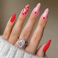Tips Art Parlak 24'lü Oval Kırmızı Takma Tırnak