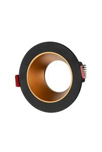 Cata Ct-5043 G10 Metal Tekli Başlık Yuvarlak Gömme Spot Kasası Gold Siyah
