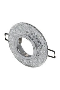 Cata Ct-6598 G10 Cam Tekli Başlık Yuvarlak Gömme Led Spot Ampul Gümüş