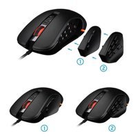 Sarepo GT-400 RGB Makrolu Kablolu Siyah Optik Gaming Mouse