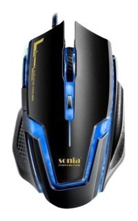 Sonia SN-A9 RGB Ergonomik Makrolu Kablolu Siyah Optik Gaming Mouse