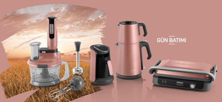 Arzum Günbatımı 5'li Elektronik Çeyiz Seti Pembe