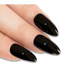 Tips Art Parlak 24'lü Oval Siyah Takma Tırnak