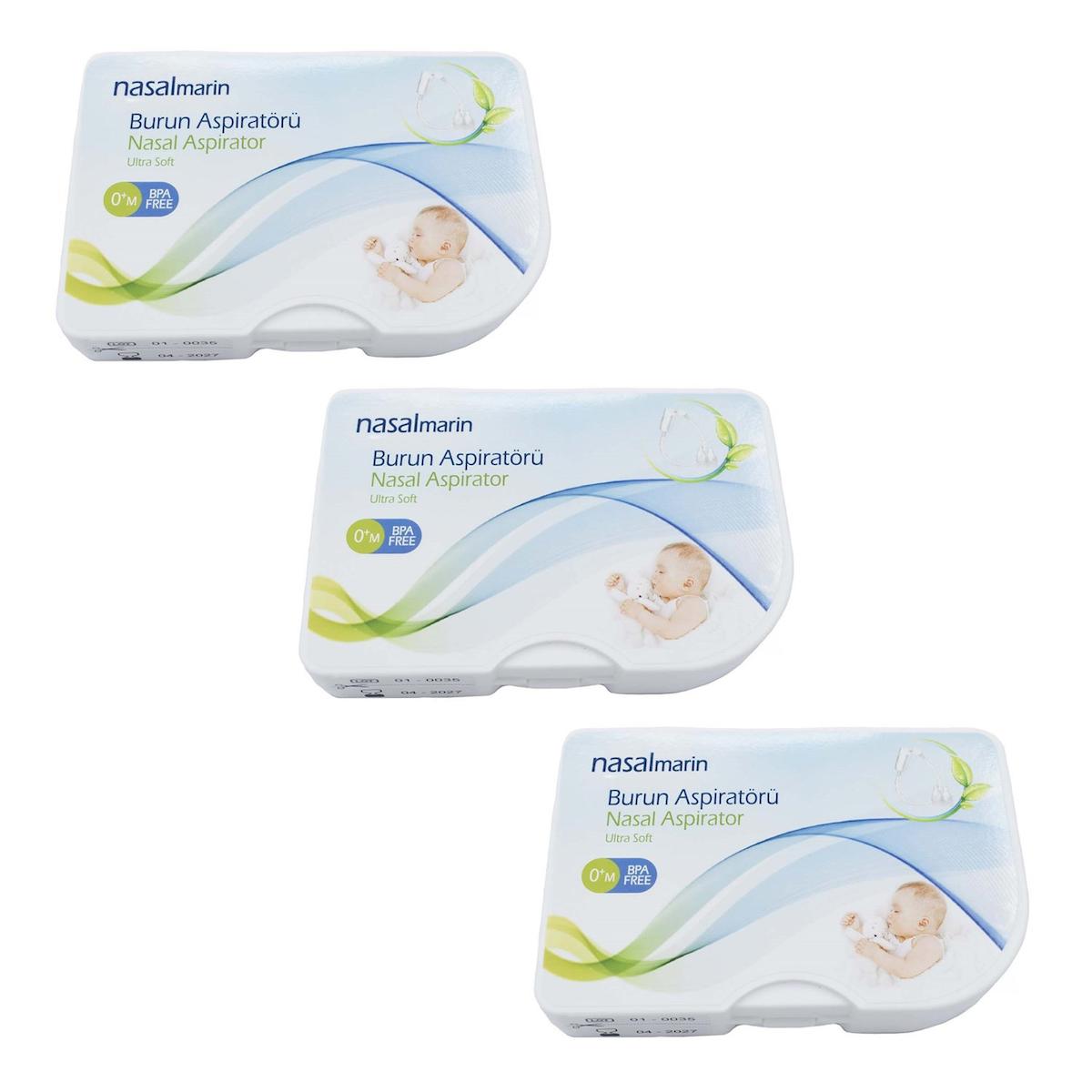 Nasalmarin Ultra Soft 3'lü Burun Aspiratörü Beyaz
