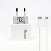 Factor M FM­PDC20W Universal Type-C Kablolu Hızlı Şarj Aleti Beyaz