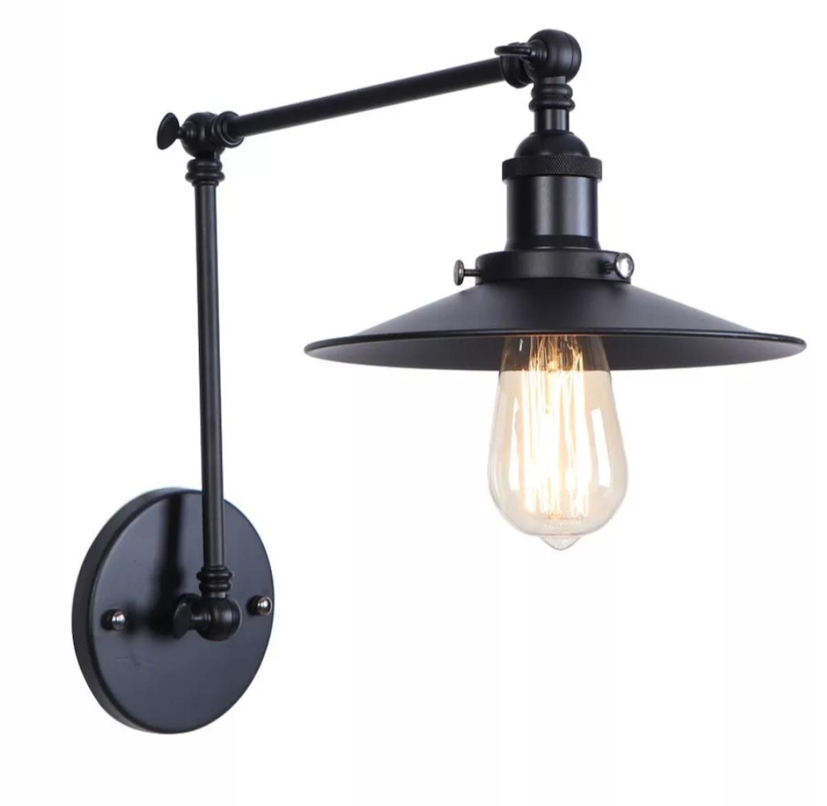 Riolight Retro Üç Mafsallı Metal Aplik Siyah
