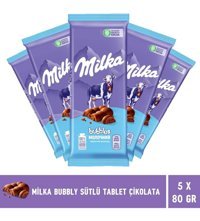 Milka Bubbly Sütlü Çikolata 80 gr 5 Adet