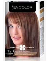 Sea Color Küllü Kumral 7.2 Küllü Kumral Amonyaksız Vegan Krem Saç Boyası 4x60 ml