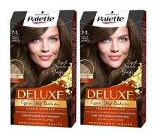 Palette Deluxe 7.3 Küllü Yoğun Kumral Amonyaksız Krem Saç Boyası 2x60 ml