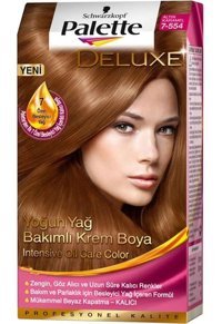 Palette Deluxe 7.554 Altın Karamel Amonyaksız Krem Saç Boyası 4x60 ml