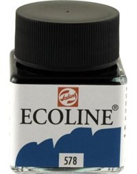 Royal Talens Ecoline 578 Cyan Tüp Sulu Boya Sky Blue