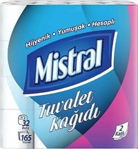 Mistral 2 Katlı 32'li Rulo Tuvalet Kağıdı