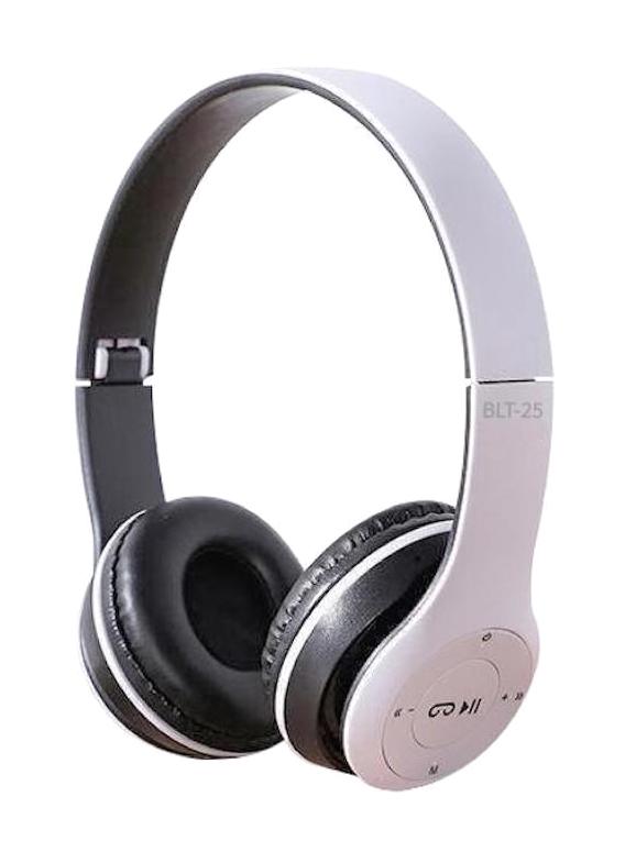 Sunix BLT-25 Tek Mikrofonlu 5.0 Silikonlu Kablosuz Kulak Üstü Bluetooth Kulaklık Beyaz