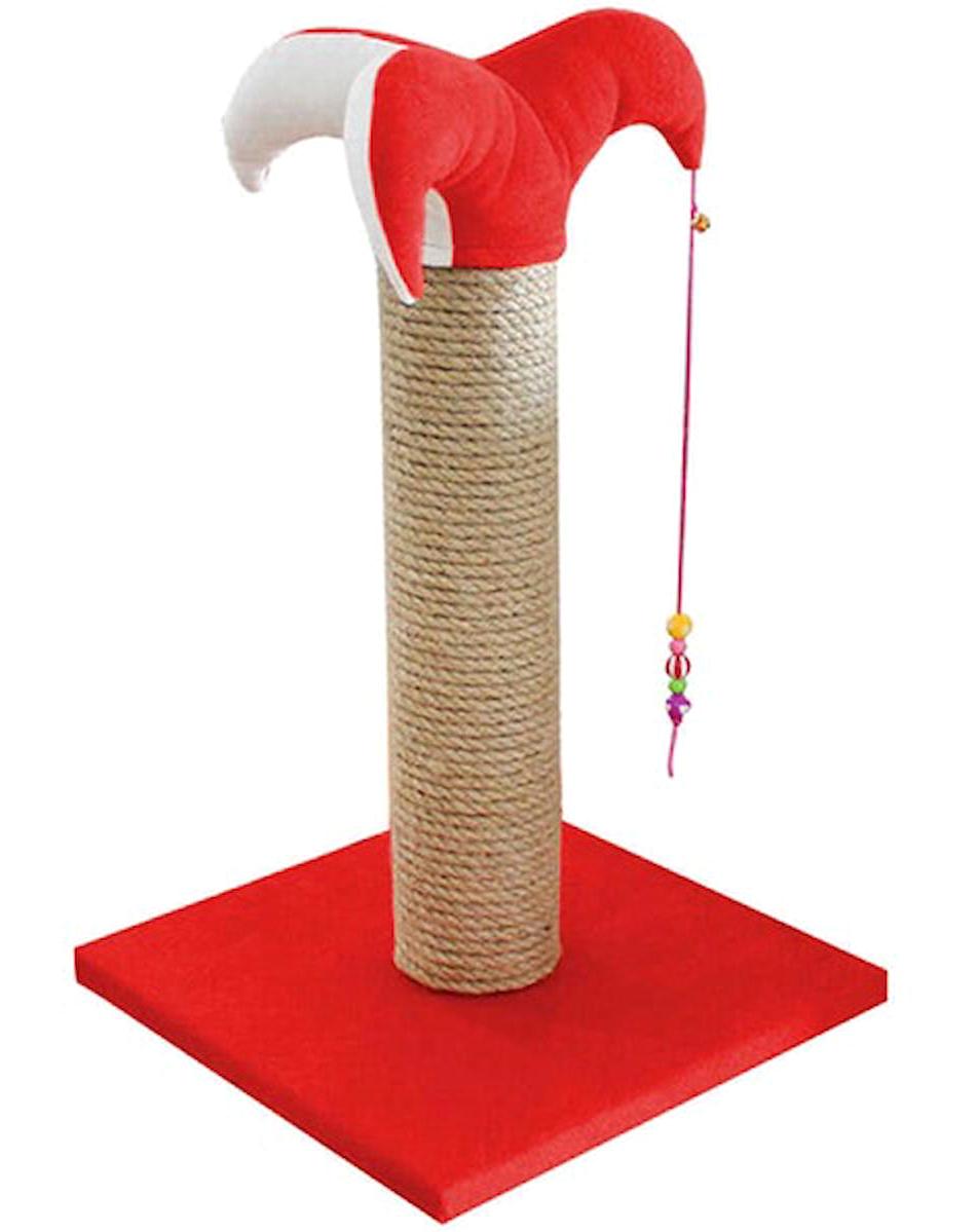 Bedspet Oyuncaklı 70 cm Kedi Tırmalama Direği Kırmızı