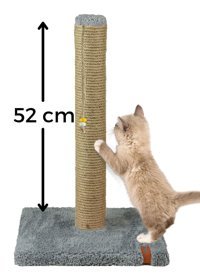 Pugalo Oyuncaklı 52 cm Kedi Tırmalama Direği Gri