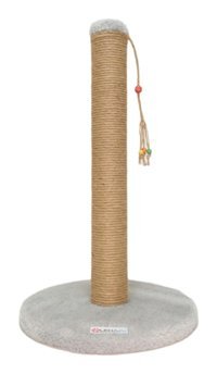 Lena Pet Yuvarlık Oyuncaklı 52 cm Kedi Tırmalama Direği Gri