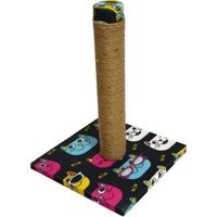 Dubex Kare Oturaklı Oyuncaklı 72 cm Kedi Tırmalama Evi Lacivert