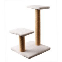 Petsi Oturaklı Katlı 50 cm Kedi Tırmalama Tahtası Gri