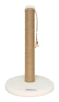 Lena Pet Yuvarlık Oyuncaklı 52 cm Kedi Tırmalama Direği Beyaz