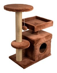 Dubex Oturaklı Oyuncaklı Katlı 87 cm Kedi Tırmalama Evi
