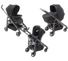 Chicco Trio Çift Yönlü Katlanır Kabin Tipi Travel Sistem Bebek Arabası Siyah