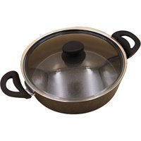 Penguen PNG-10922 Cam Kapaklı 2 Parça 28 cm Granit Basık Tencere