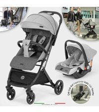 Elele Fly Katlanır 360 Derece Dönebilen Tam Yatar Kabin Tipi Travel Sistem Bebek Arabası Gri-Siyah
