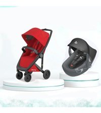 Greentom Katlanır Tam Yatar Travel Sistem Bebek Arabası Siyah-Kırmızı