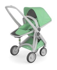 Greentom Travel Çift Yönlü Katlanır 360 Derece Dönebilen Tam Yatar Puset - Travel Sistem Bebek Arabası Pembe-Siyah