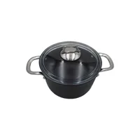 Bonera PRO-1023 Pro Plus Cam Kapaklı 2 Parça 20 cm Granit Derin Tencere