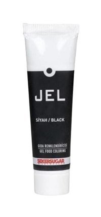 Şeker & Sugar Yenilebilir Tüp Siyah Jel Gıda Boyası 100 ml