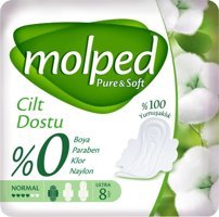 Molped Pure & Soft İnce 30'lu Hijyenik Ped 8 Adet