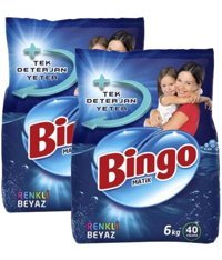 Bingo Matik Beyazlar İçin 40 Yıkama Toz Deterjan 6 kg