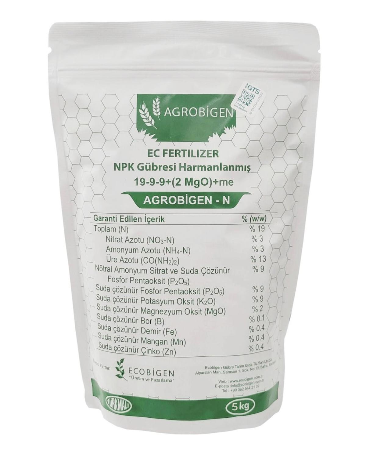 Agrobigen Azotlu-Fosforlu NPK Gübre 9 30 9 Sentetik Toprak Granül Gübre 1 kg