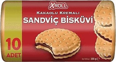 Xroll Sandviç Kakaolu Bisküvi 10x30 gr