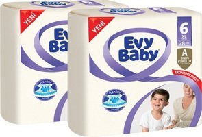 Evy Baby 6 Numara Cırtlı Bebek Bezi 2x56 Adet